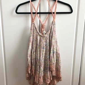 Free People handmade rayon gauze swing tank